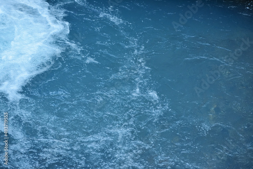 water surface of a blue river