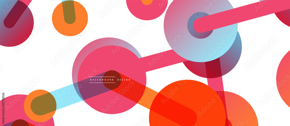 Abstract background. Round dots connected by lines. Trendy techno business template for wallpaper, banner, background or landing Abstract background. Round dots connected by lines. Trendy techno business template for wallpaper, banner, background or landing