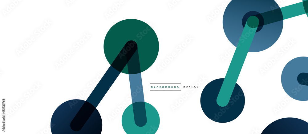 Abstract background. Round dots connected by lines. Trendy techno business template for wallpaper, banner, background or landing Abstract background. Round dots connected by lines. Trendy techno business template for wallpaper, banner, background or landing