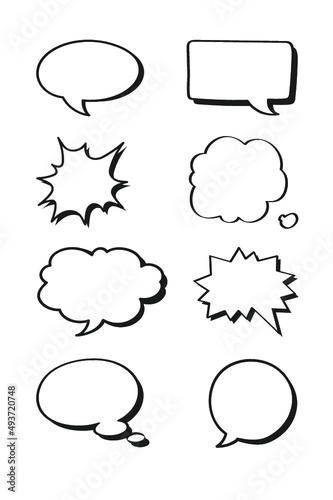 Anime / Comics Dialog Ballons / Ai Illustrator File / Ready to Edit and Use