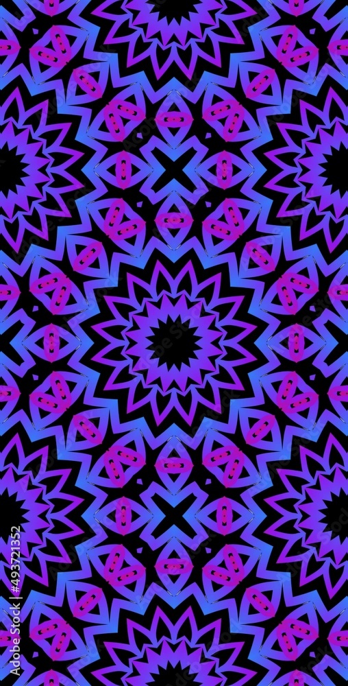 Fractodome Colorful Seamless Fractal Patterns