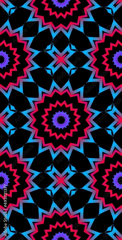 Fractodome Colorful Seamless Fractal Patterns
