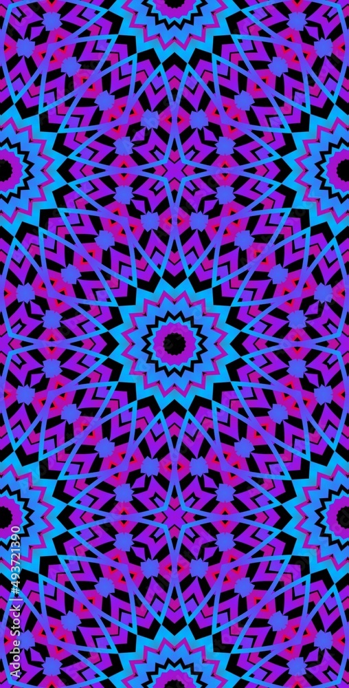 Fractodome Colorful Seamless Fractal Patterns