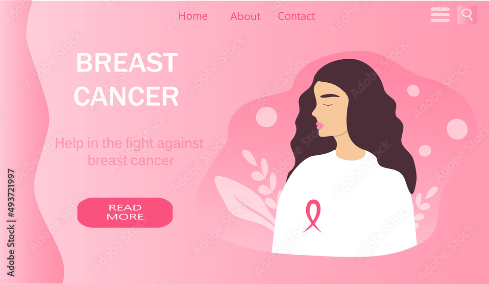 vector illustration ib flat style on the theme of the fight against breast cancer. website banner. vector illustration ib flat style on the theme of the fight against breast cancer. website banner.