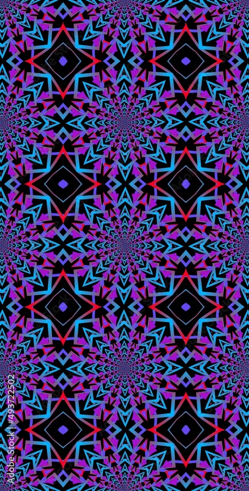 Fractodome Colorful Seamless Fractal Patterns