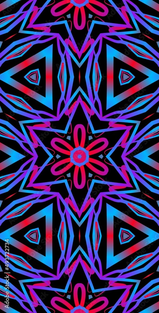 Fractodome Colorful Seamless Fractal Patterns