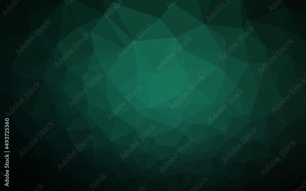 Light Green vector abstract polygonal layout.