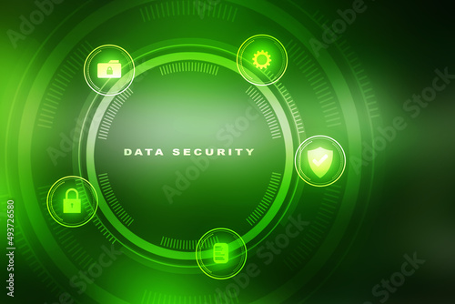  2d illustration data security concept
