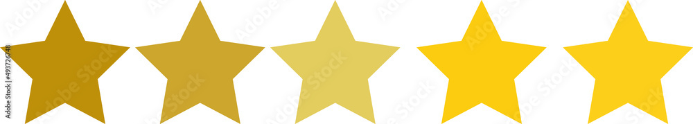 Five stars rating icon. Five stars customer product rating. Vector illustration. Premium quality. Golden stars.eps Five stars rating icon. Five stars customer product rating. Vector illustration. Premium quality. Golden stars.eps