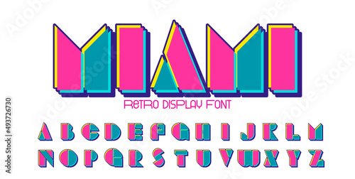 90s 80s Style Geometric Font. Bauhaus Modern Typography. Font for events, promotions, logos, banner, monogram and poster