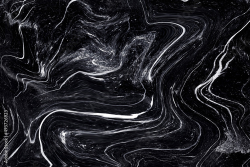 Black Marble ink texture acrylic painted waves texture background. pattern can used for wallpaper or skin wall tile luxurious.