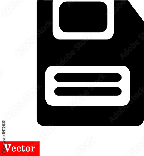  save Icon vector. Simple flat symbol. Perfect Black pictogram illustration on white background..eps