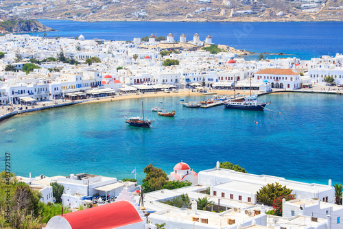 Mykonos island coast  photo