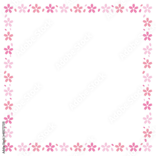 シンプルでフラットな桜のフレーム © Cockoo／カッコー