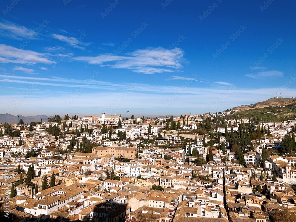 [Spain] The cityscape of The Albaicín from seen The Alhambra (Granada)