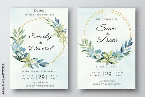 Greenery Wedding Invitation Templates