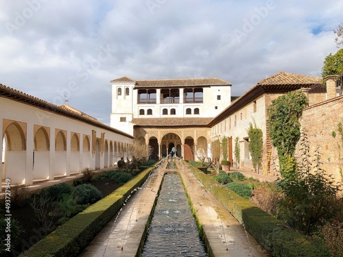 [Spain] Fountain in the Court of la Acequia in the Generalife (The Alhambra, Granada)