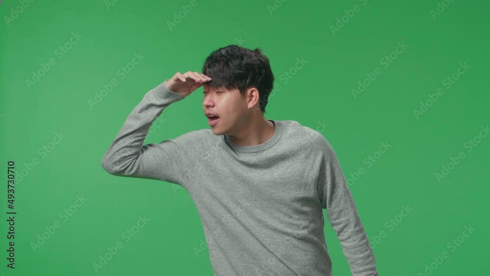 Asian Man Looking At Something While Standing In Front Of Green Screen Background
Asian Man Looking At Something While Standing In Front Of Green Screen Background