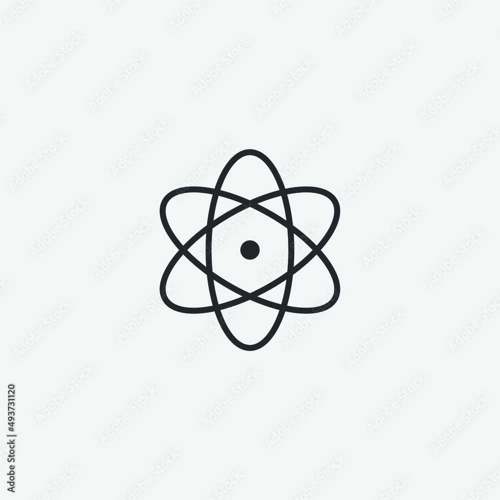 Atom vector icon illustration sign Atom vector icon illustration sign