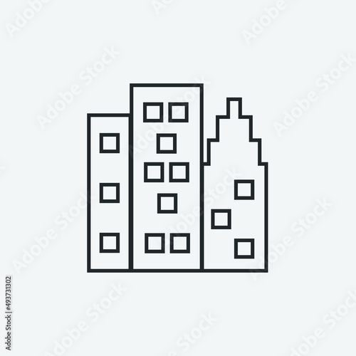 Building vector icon illustration sign