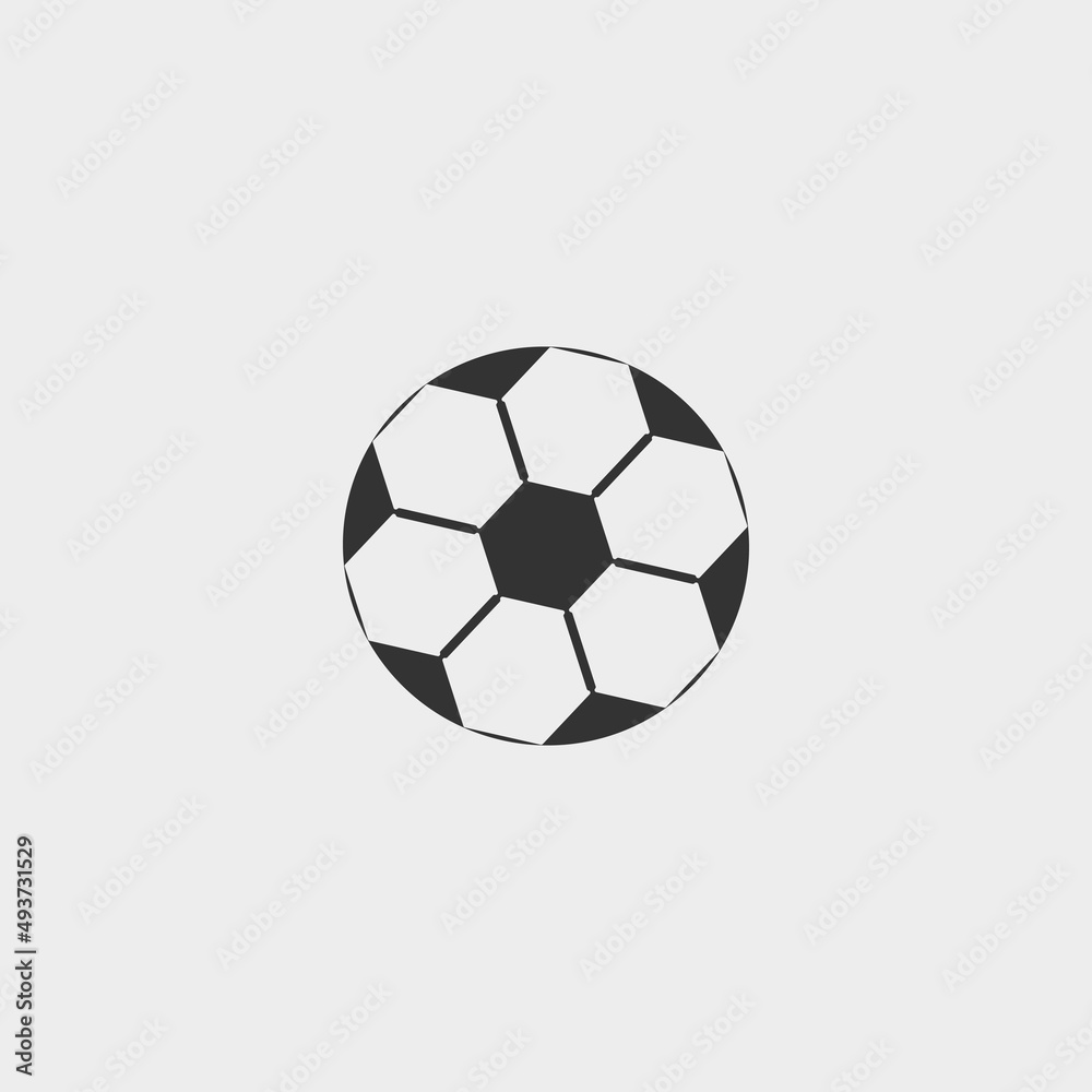Fototapeta premium Football vector icon illustration sign
