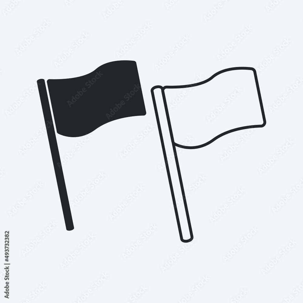 Flag vector icon illustration sign Flag vector icon illustration sign