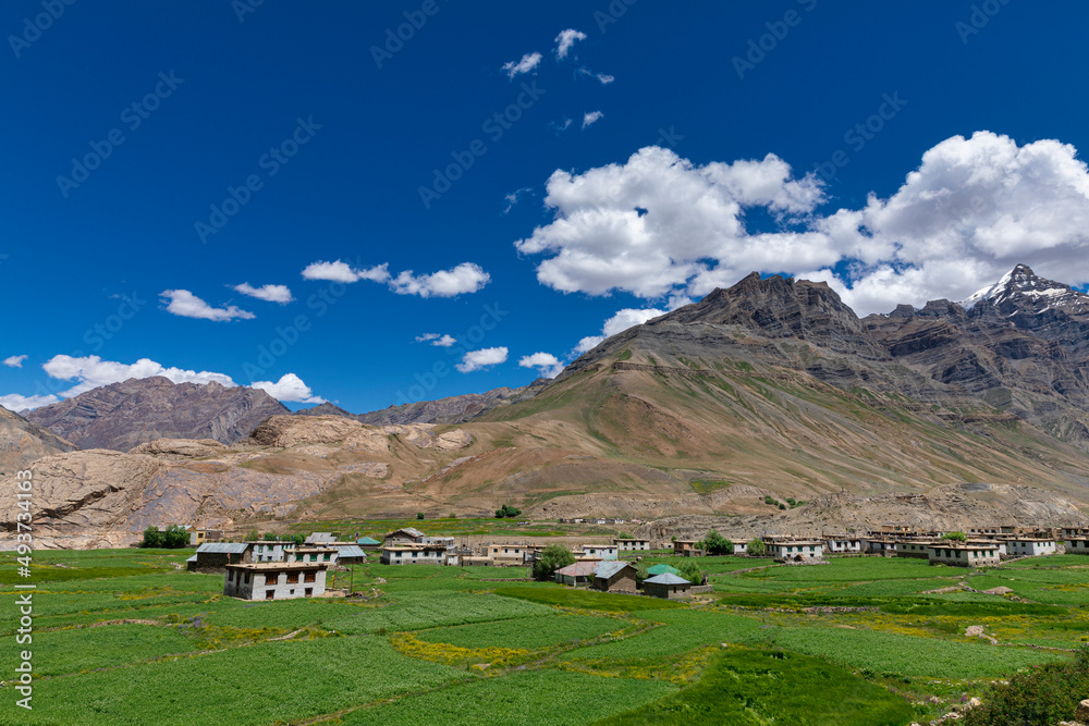Dul Village in Pin Valley, Spiti Valley, Himachal Pradesh, India