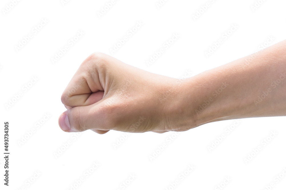 Mans hand in fist sign isolated on white background. a symbol of the struggle for peace and against war. Mans hand in fist sign isolated on white background. a symbol of the struggle for peace and against war.