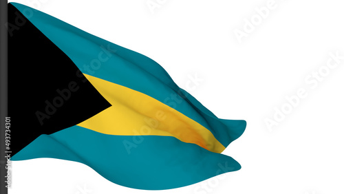 national flag background image,wind blowing flags,3d rendering,Flag of the Bahamas