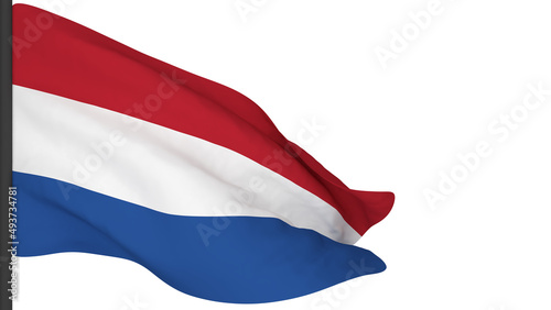 national flag background image,wind blowing flags,3d rendering,Flag of Netherlands