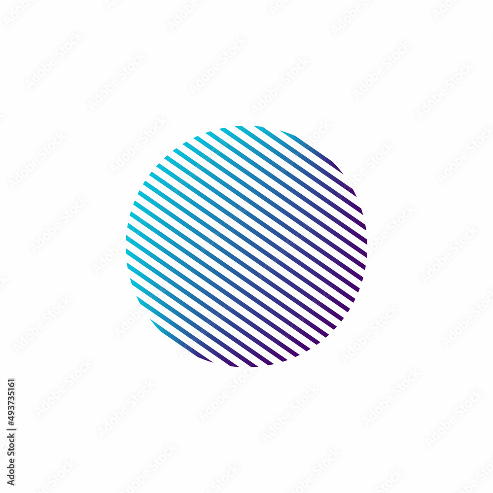 Icon Logo Design Element shading line with gradation Icon Logo Design Element shading line with gradation