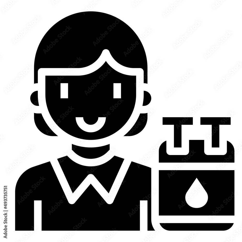 donor glyph icon,linear,outline,graphic,illustration