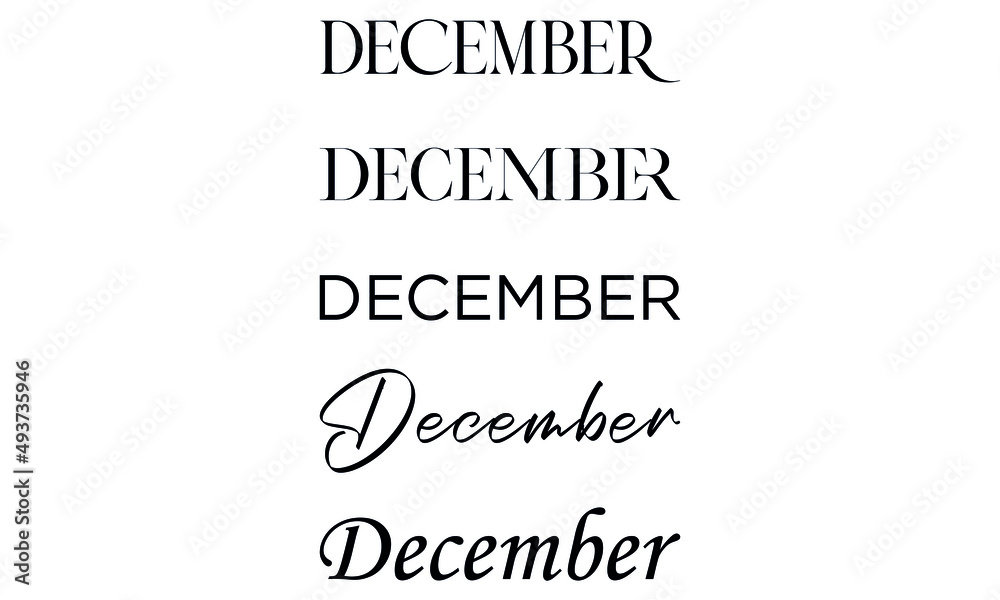 December in the 5 creative lettering style December in the 5 creative lettering style