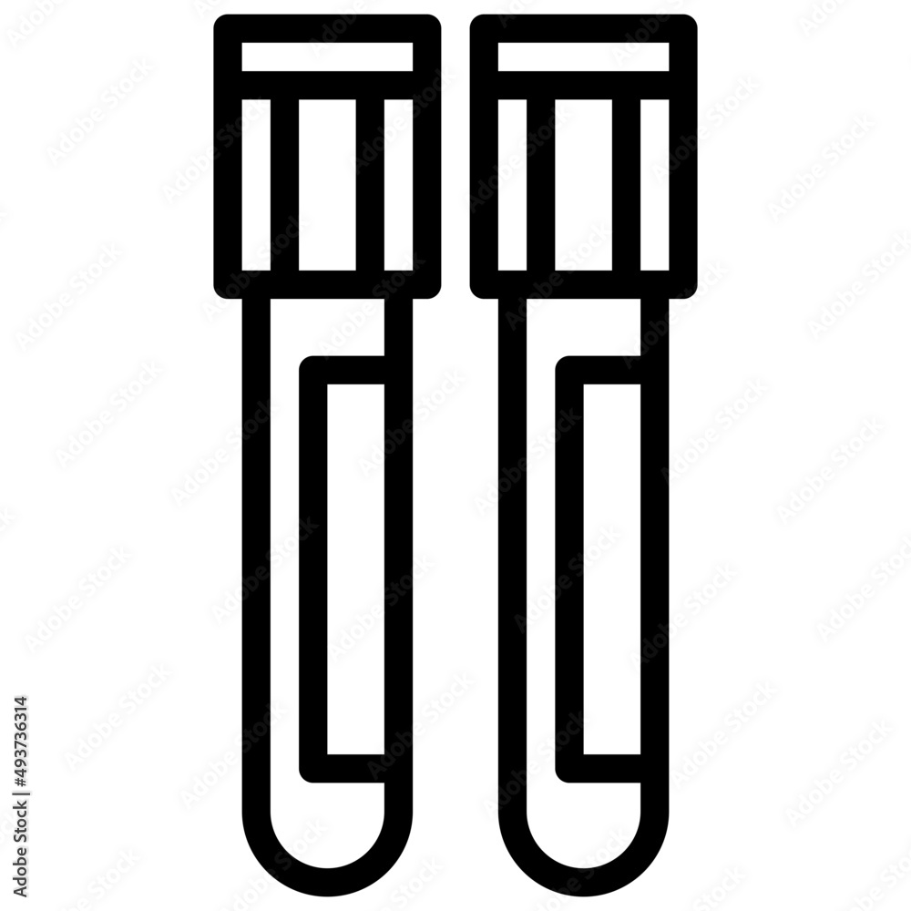 blood tube line icon,linear,outline,graphic,illustration blood tube line icon,linear,outline,graphic,illustration