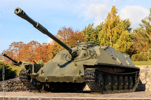 Military or army battle tank in Ukraine