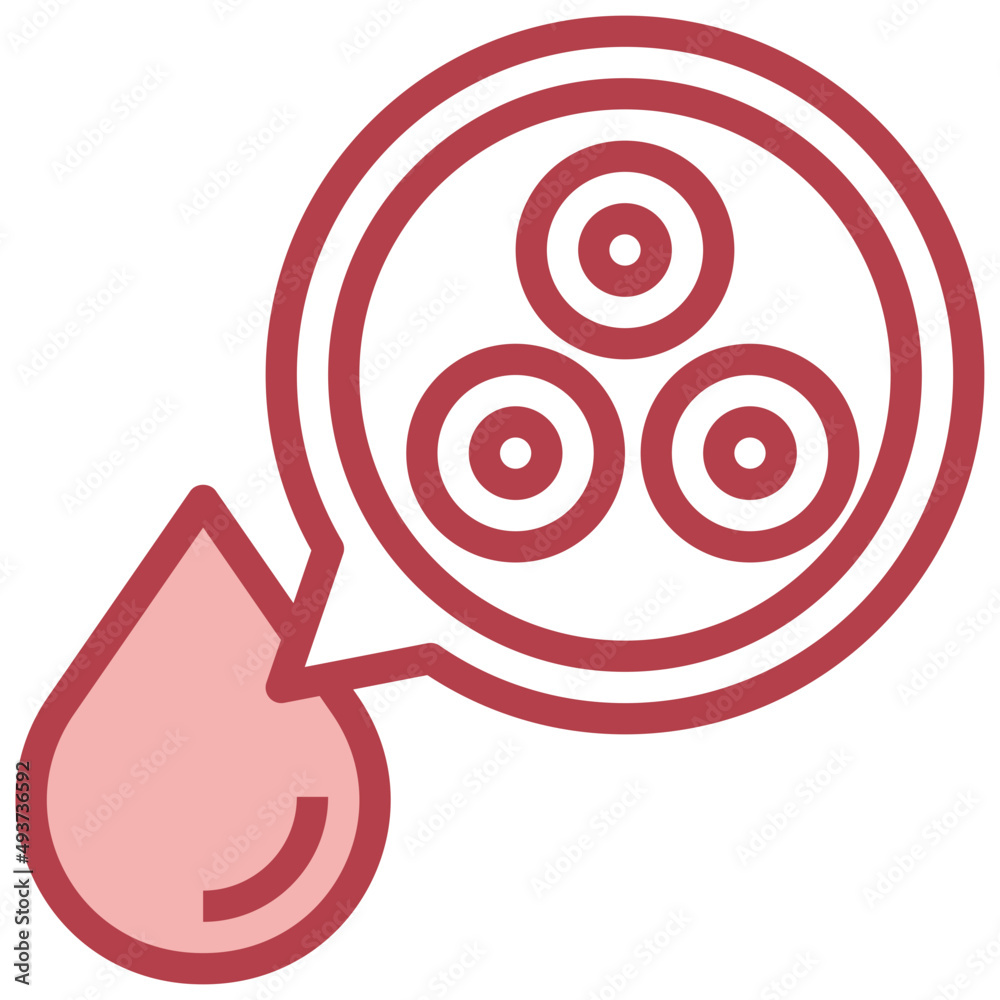 red blood cells red line icon,linear,outline,graphic,illustration red blood cells red line icon,linear,outline,graphic,illustration