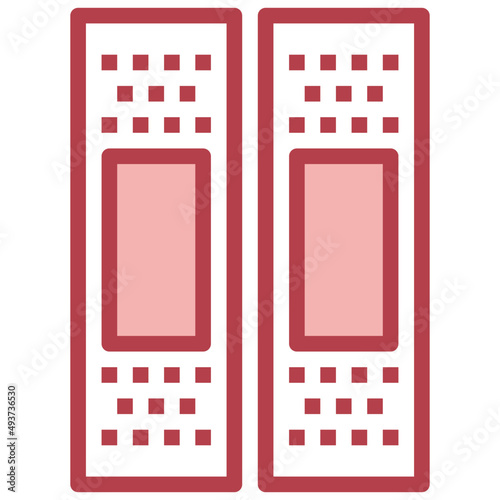 bandage red line icon,linear,outline,graphic,illustration