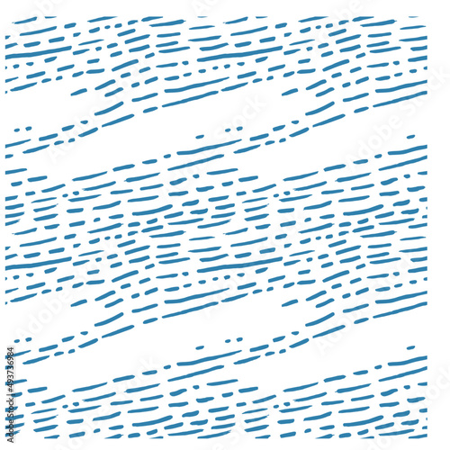 Seamless pattern with blue lines and dots. 