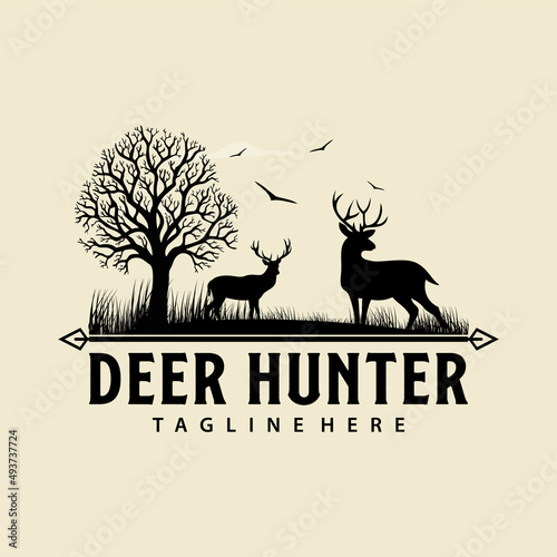 Deer hunting logo