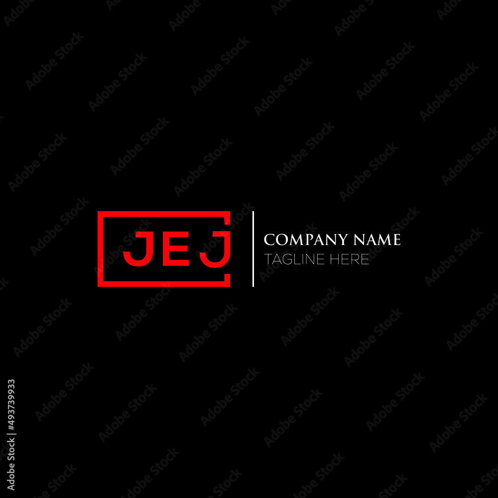 JEJ logo monogram isolated on circle element design template, JEJ letter logo design on black background. JEJ creative initials letter logo concept. JEJ letter  design. - obrazy, fototapety, plakaty 