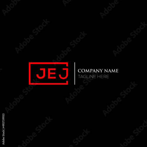 JEJ logo monogram isolated on circle element design template, JEJ letter logo design on black background. JEJ creative initials letter logo concept. JEJ letter  design. photo