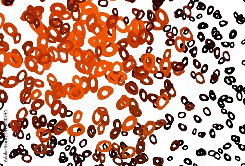 Dark Orange vector cover with spots.