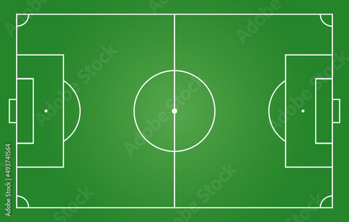 Soccer strategy field, football game tactic chalkboard template. Hand drawn soccer game scheme, learning greenboard, sport plan vector illustration