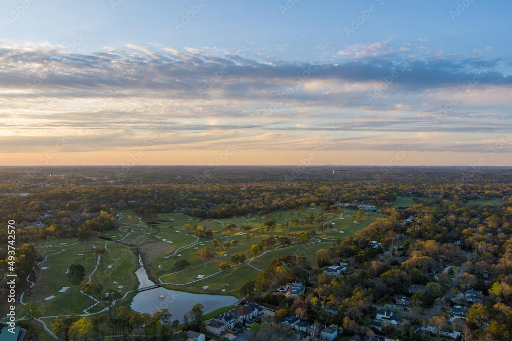 panorama of the golf course 