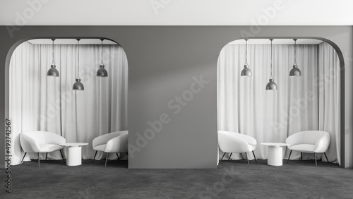 Fotografi Dark cafe lounge zone interior with two separate rooms