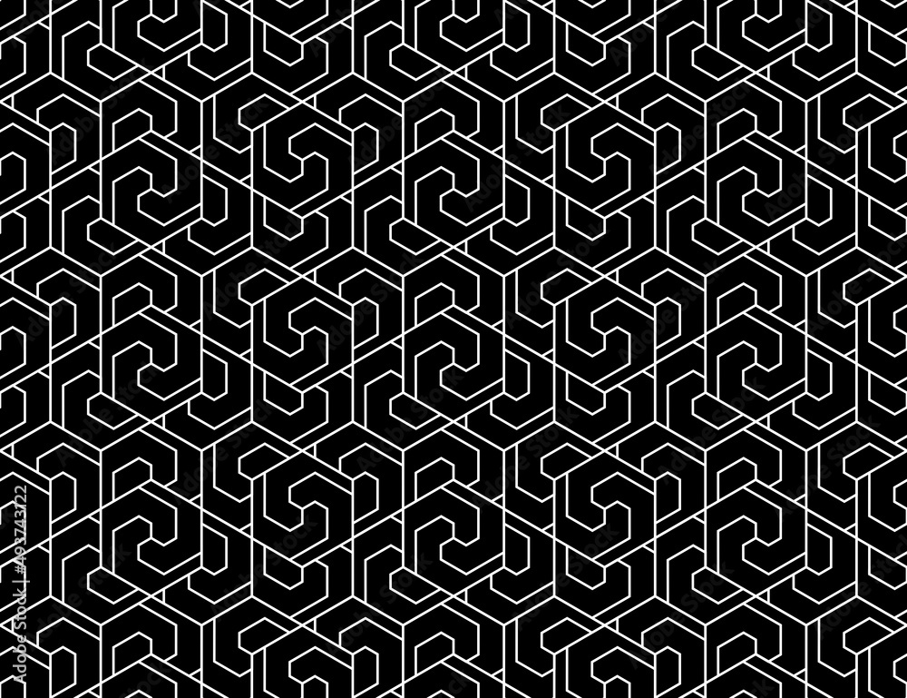 The geometric pattern with lines. Seamless vector background. White and black texture. Graphic modern pattern. Simple lattice graphic design The geometric pattern with lines. Seamless vector background. White and black texture. Graphic modern pattern. Simple lattice graphic design