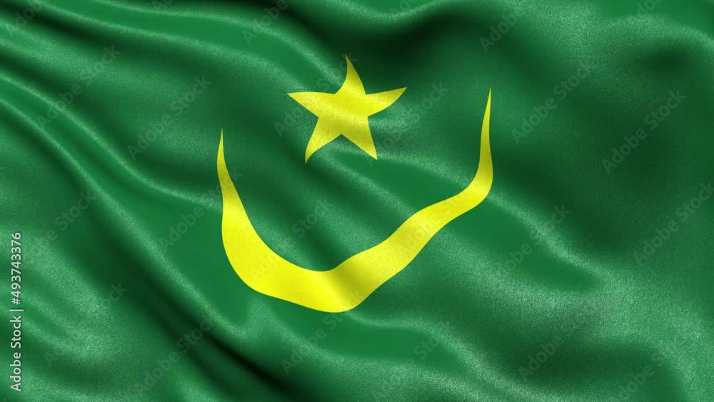 Mauritania Flag Seamless Loop. 3D animation. Mauritania Flag Seamless Loop. 3D animation.
