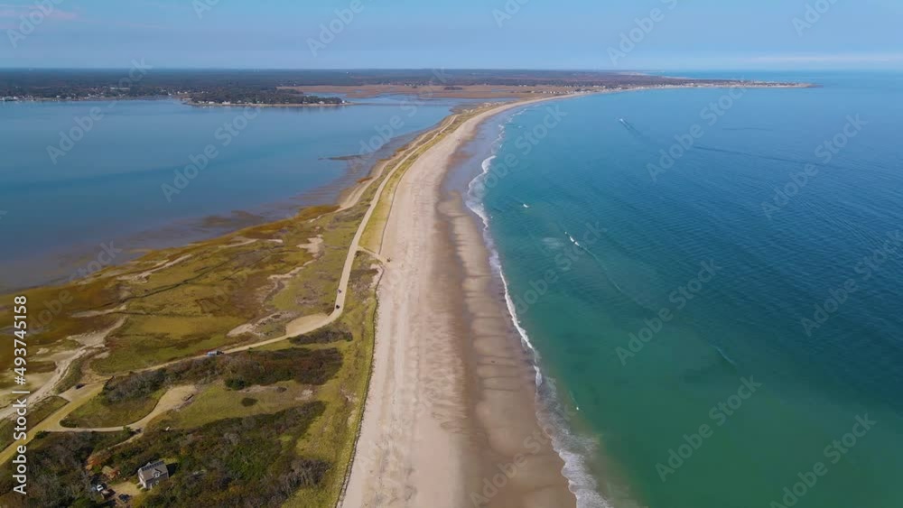 Duxbury Beach on Long Island and Duxbury Bay aerial view in town of Duxbury, Massachusetts MA, USA. Duxbury Beach on Long Island and Duxbury Bay aerial view in town of Duxbury, Massachusetts MA, USA.