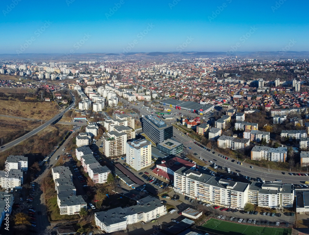 aerial view of the Targu Mures city - Romania