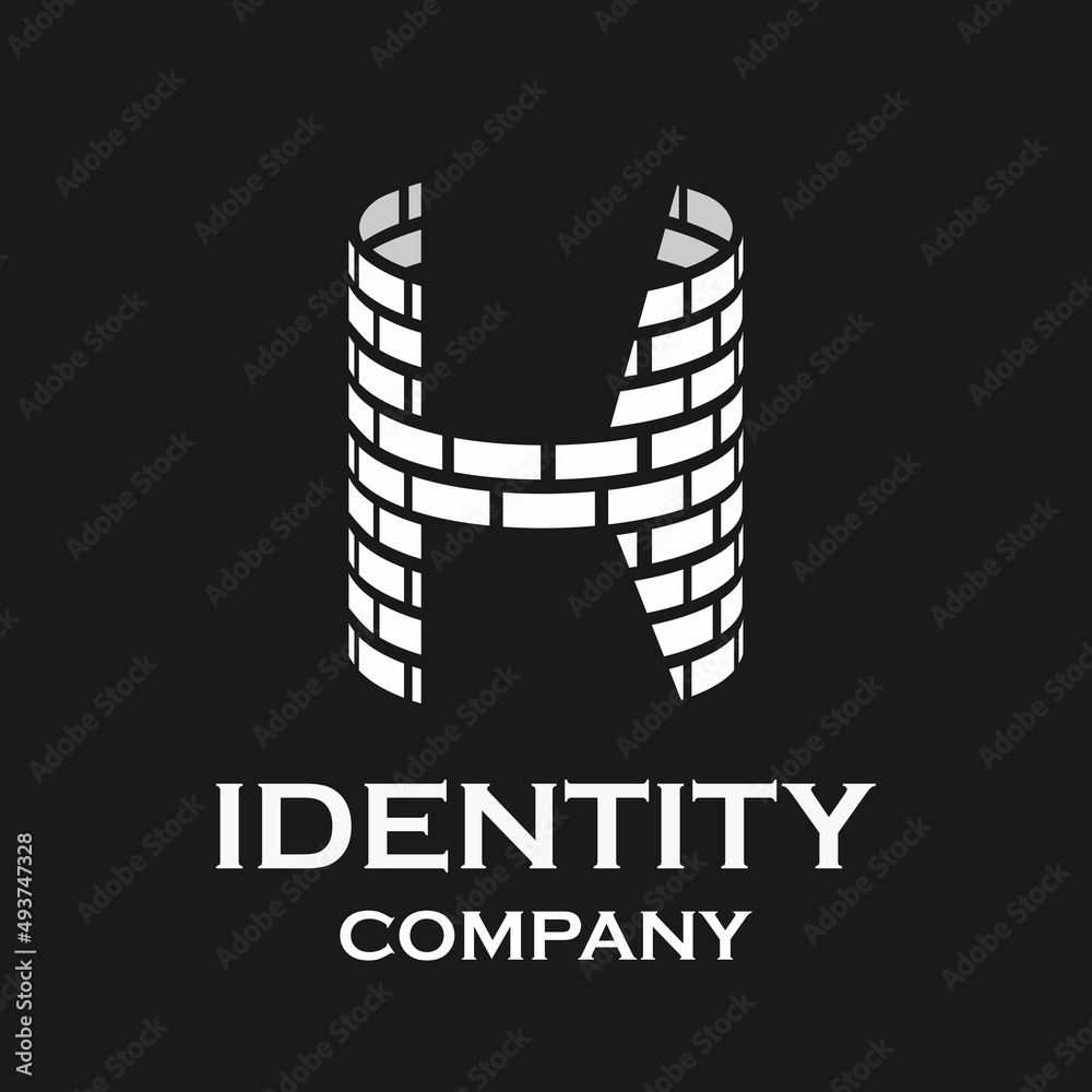 Letter k with spiral  shape logo template illustration. suitable for construction, building, industrial, techno 